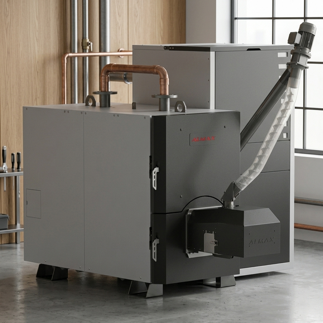 Пелетний котел ALMAX Class T-Pel 50 кВт з бункером