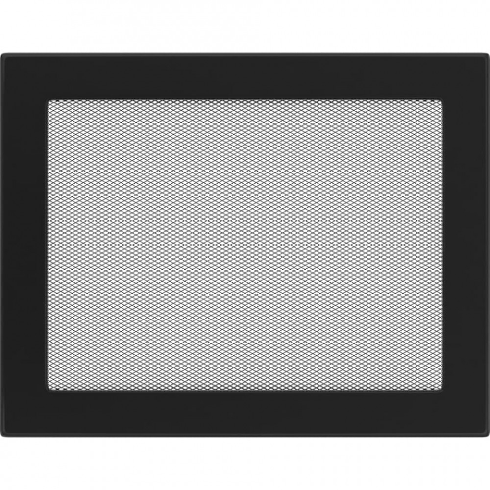 Камінна решітка Kratki чорна 22x30, вигляд спереду