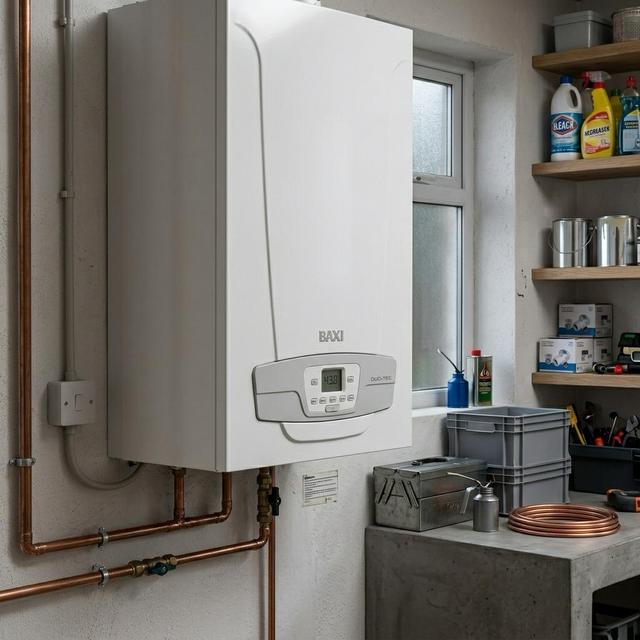 Газовый конденсационный котёл BAXI Luna Duo-tec MP+ 1.110 в котельной